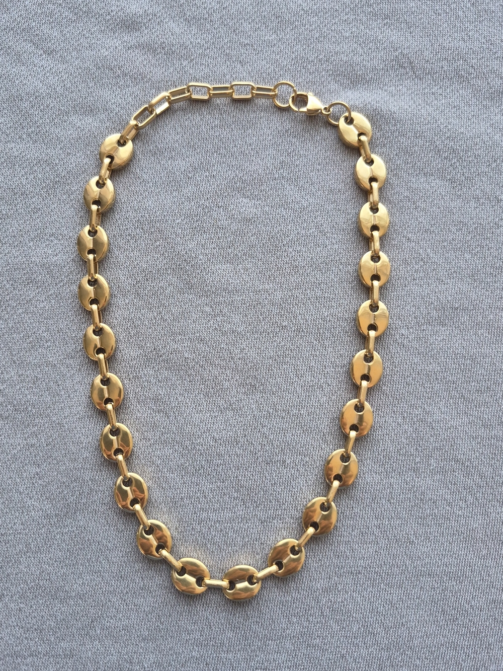 Gold Tone Disc Link Necklace - Women's Jewelry